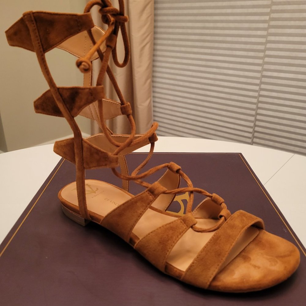 Vince Camuto Tan Suede Cleo Sandal